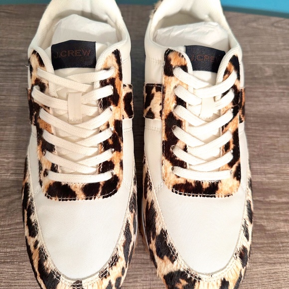 J. Crew Shoes - J.Crew Size 8.5 Trainers w/Calf Hair Leopard Print